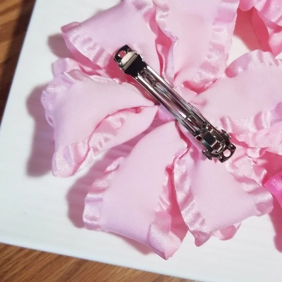 BIG double ruffle ribbon bows‎ 6 NEW